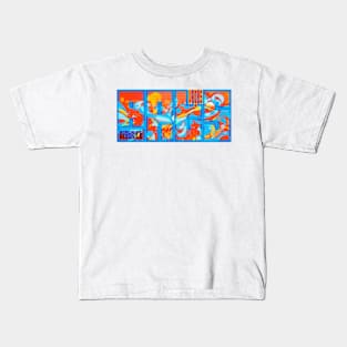 Las Vegas Arts District Brick Graffiti Kids T-Shirt